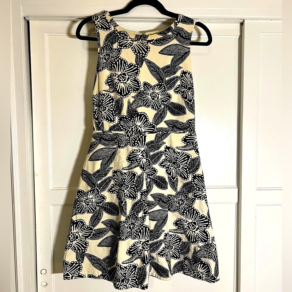 J.Crew Summer Polynesian Floral A-Line Dress
